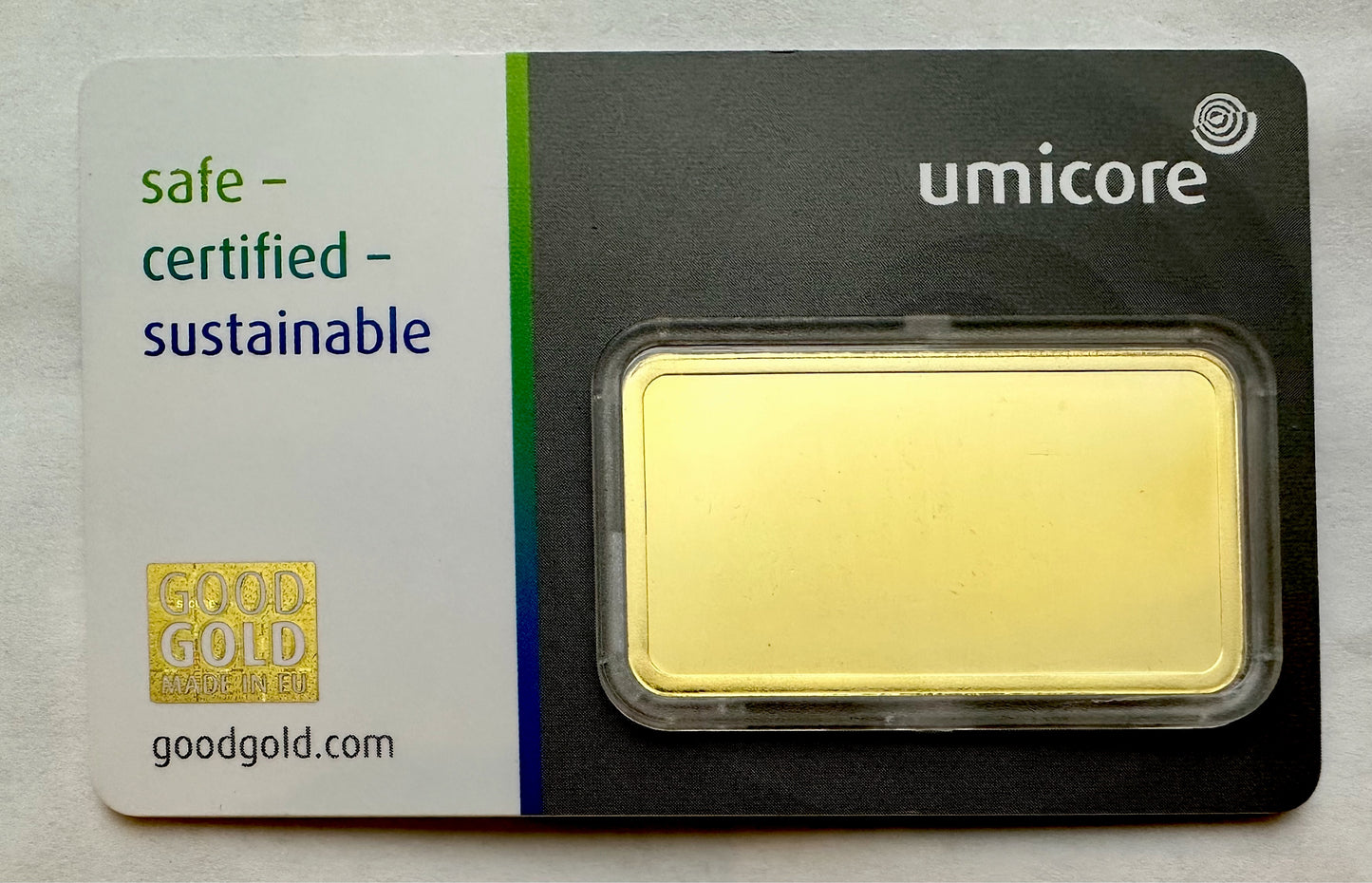Umicore 1 Ounce Gold Bar in Blister