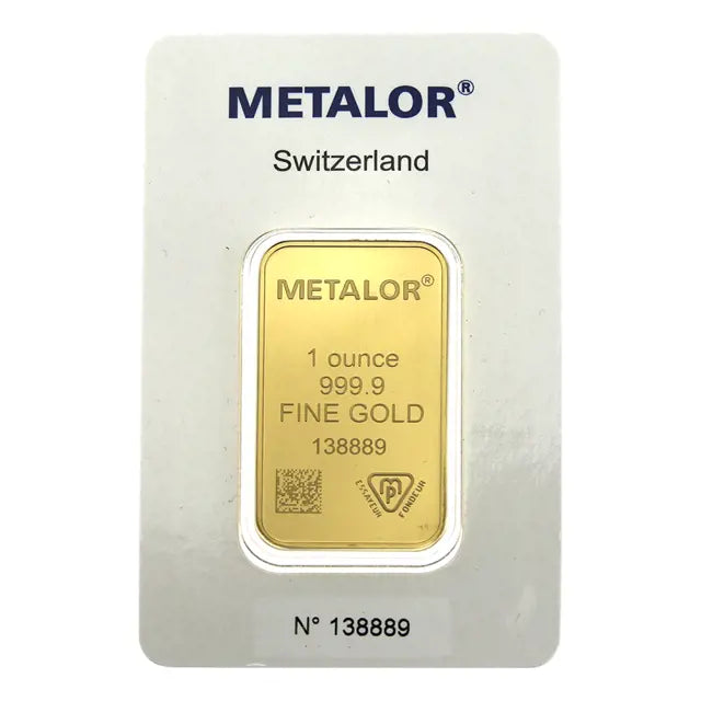 Pre-Owned Metalor 1oz Gold Bar (Carded)