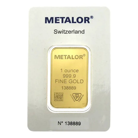 Pre-Owned Metalor 1oz Gold Bar (Carded)