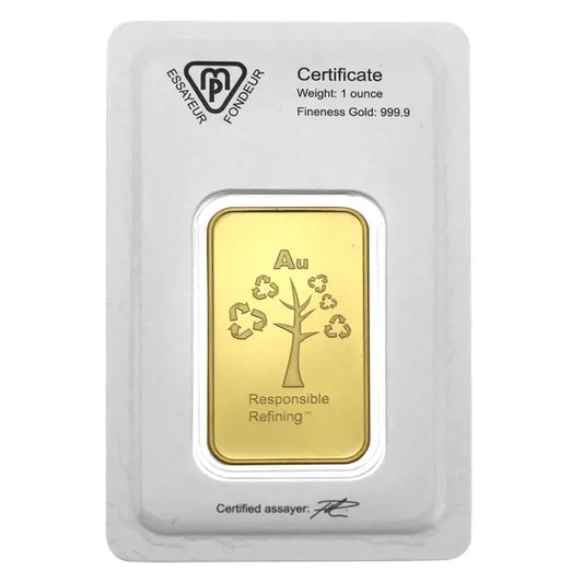 Pre-Owned Metalor 1oz Gold Bar (Carded)