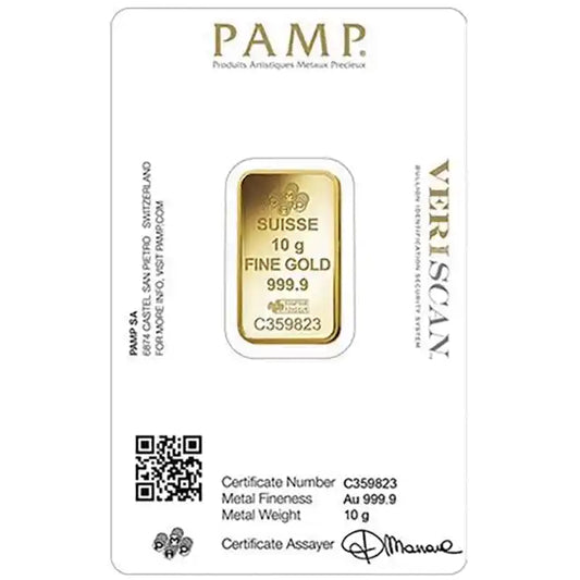 PAMP Suisse Fortuna 10g Gold Bar – Sealed