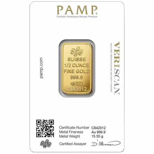 PAMP Suisse Fortuna 1/2oz Gold Bar – Sealed