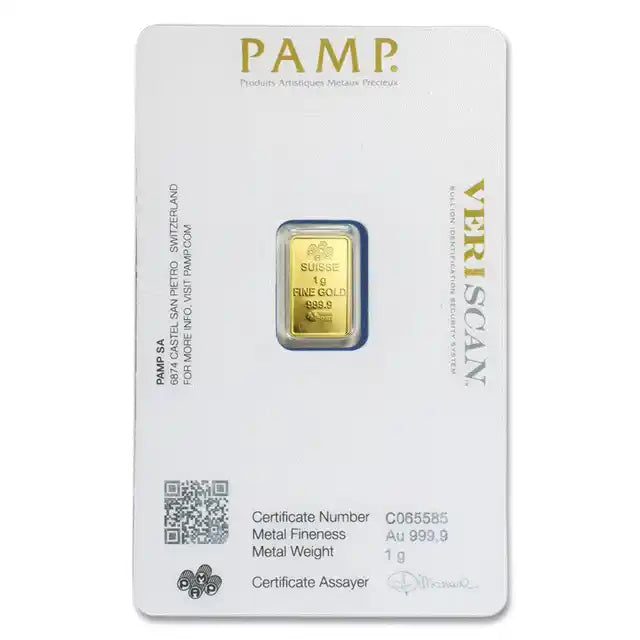 PAMP Suisse Fortuna 1g Gold Bar – Sealed