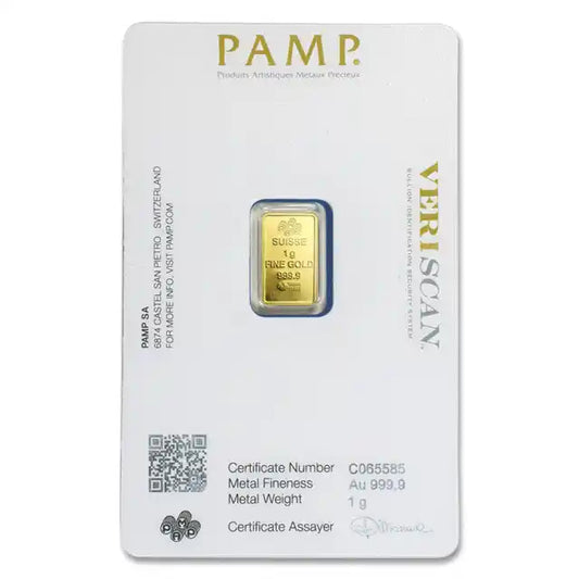 PAMP Suisse Fortuna 1g Gold Bar – Sealed