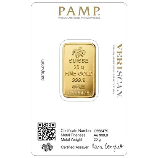PAMP Suisse Fortuna 20g Gold Bar – Sealed