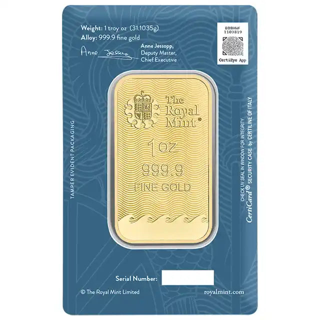 Pre-Owned The Royal Mint Britannia 1oz Gold Bar