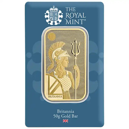Pre-Owned The Royal Mint Britannia 50g Gold Bar