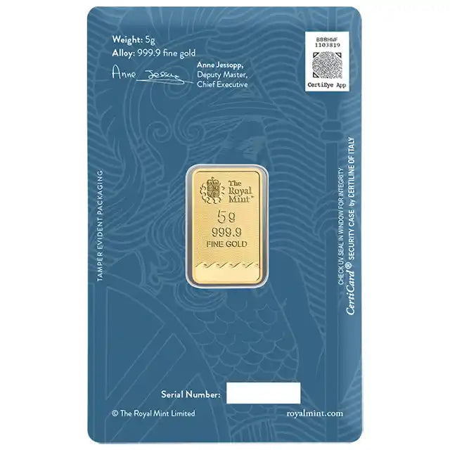 Pre-Owned The Royal Mint Britannia 5g Gold Bar