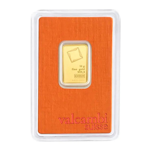 Pre-Owned Valcambi 10g Gold Bar (Carded)