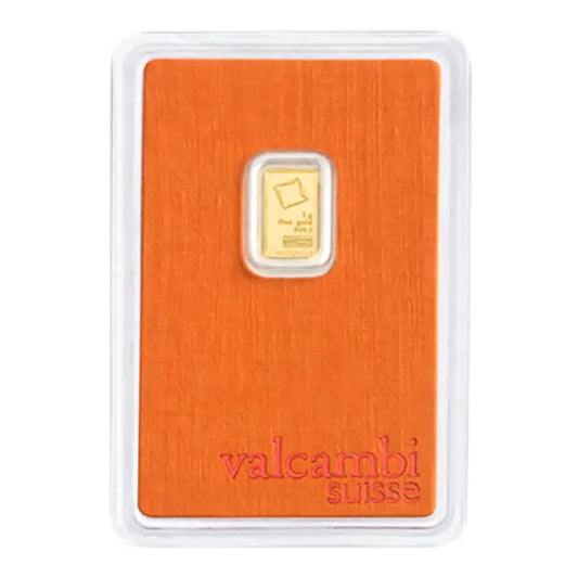 Pre-Owned Valcambi 1g Gold Bar (Carded)