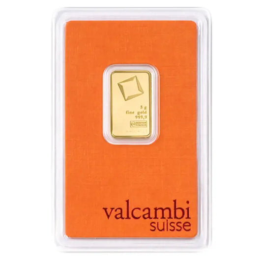 Pre-Owned Valcambi 5g Gold Bar (Carded)