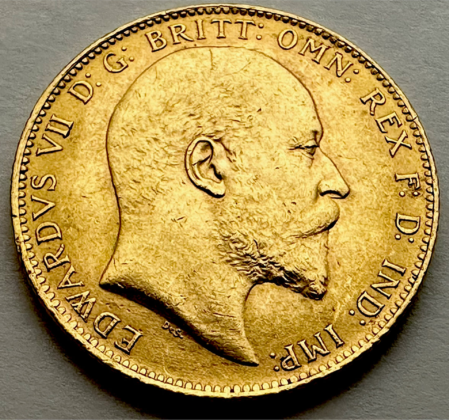 1903 King Edward VII Full Sovereign - Almost Uncirculated