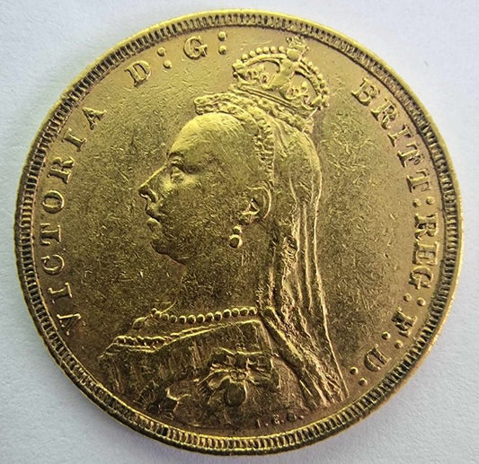 1892 Melbourne Queen Victoria Jubilee Head Full Sovereign