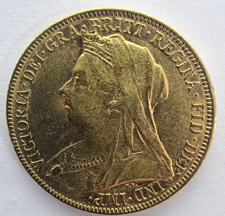 1899 Victoria Veiled Head Gold Full Sovereign - Melbourne