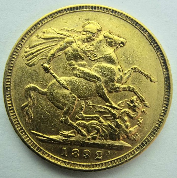 1892 Melbourne Queen Victoria Jubilee Head Full Sovereign