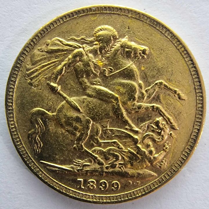 1899 Victoria Veiled Head Gold Full Sovereign - Melbourne