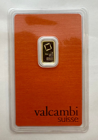 Valcambi 1 Gram Gold Bar