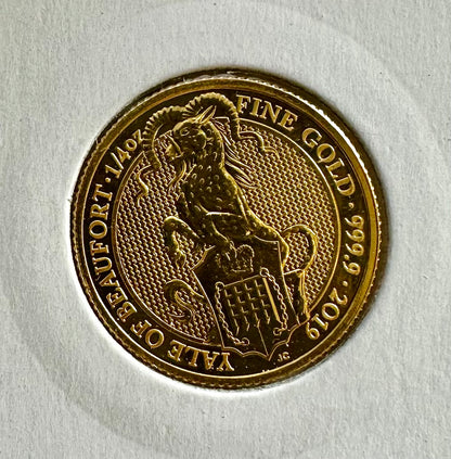 2019 1/4 Ounce Gold Queen Beasts Yale of Beaufort