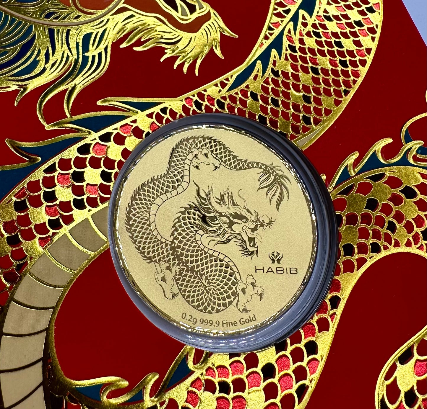 Lunar Dragon 24ct Gold Coin by Habib