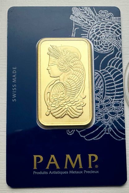 Pamp Suisse Lady Fortuna 1 Ounce Gold Bar Serial Numbered C556742