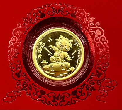 2024 Dragon of Health 24ct Gold Coin 0.2g