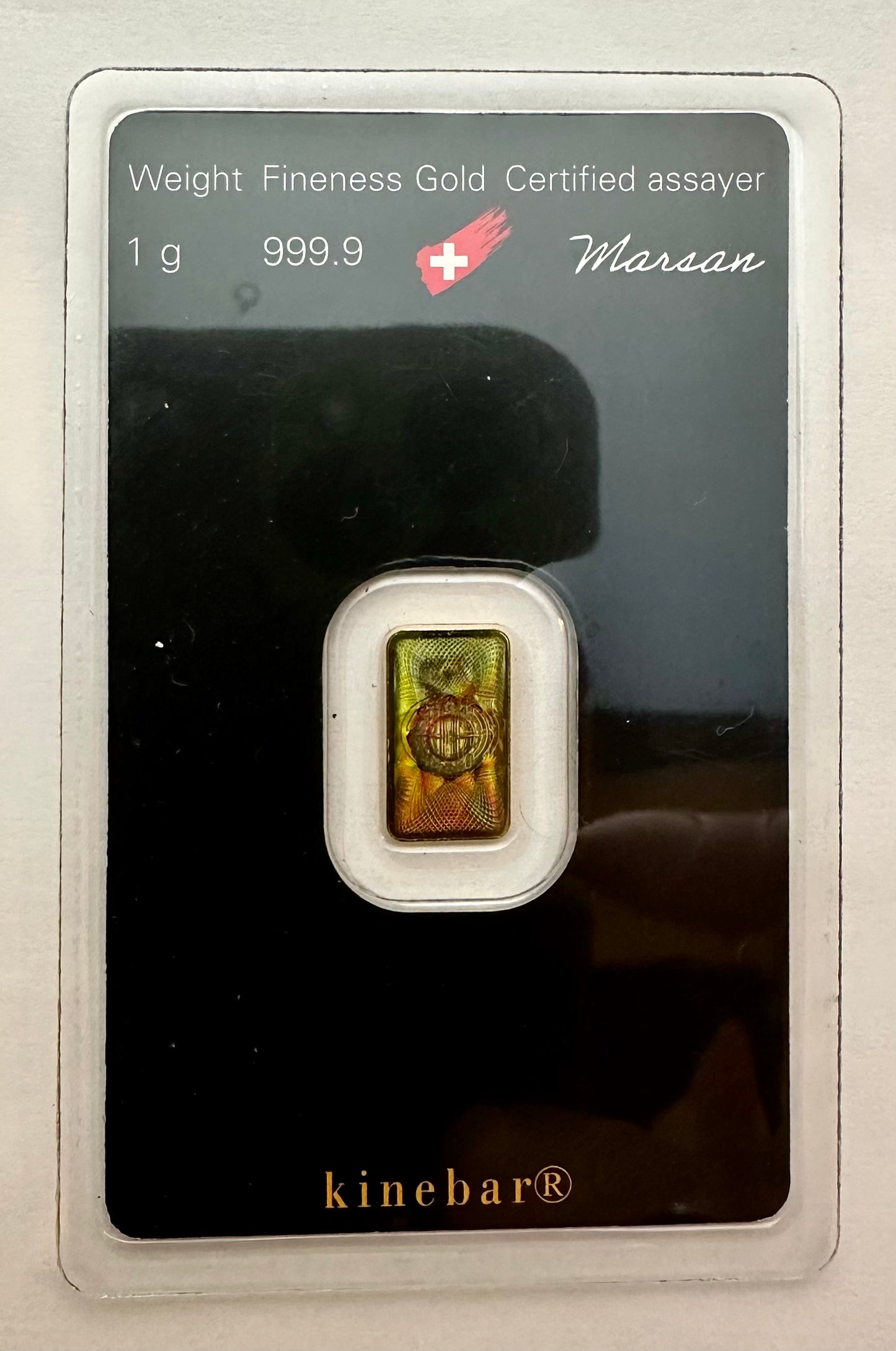 Argor-Haraeus 1 Gram Hologram Gold Bar