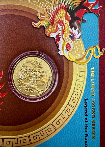 The Lunar Legend Series - Legend of the Azure Dragon - 1 Gram 24ct Gold Coin