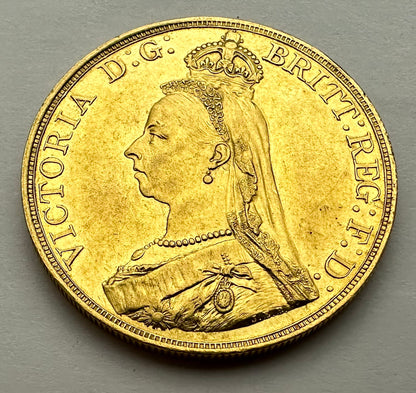 1887 Victoria Golden Jubilee Quintuple Sovereign