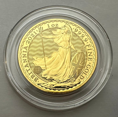 2021 1 Ounce 999.9 Gold Britannia