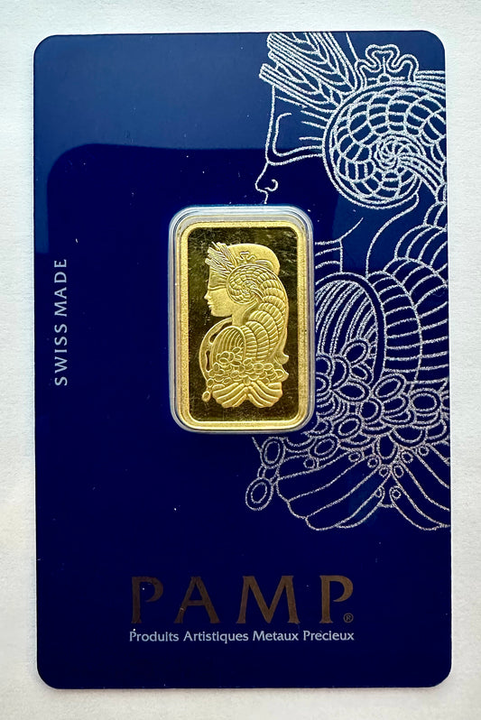 10 Gram Pamp Suisse Lady Fortuna Gold Bar in Assay C341026