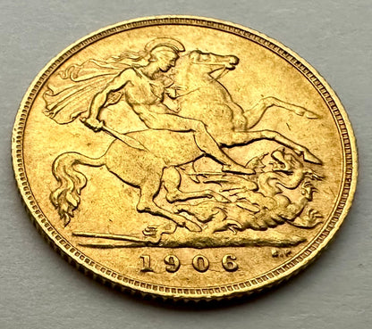 1906 Gold Edward VII Half Sovereign