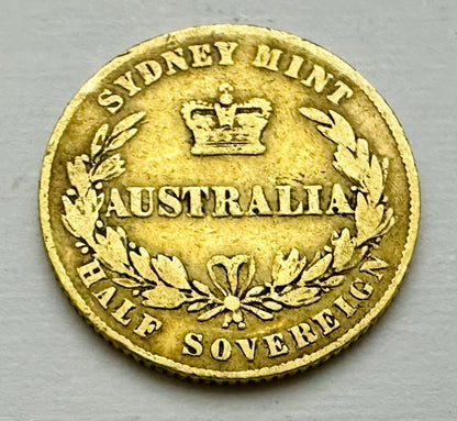 1865 Sydney Mint Half Sovereign - Rare