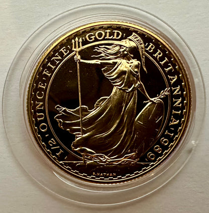 1989 Gold Proof 1/2 Ounce Britannia