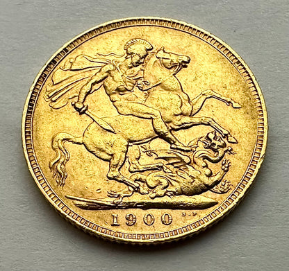 1900 Victoria Veiled Head Gold Full Sovereign