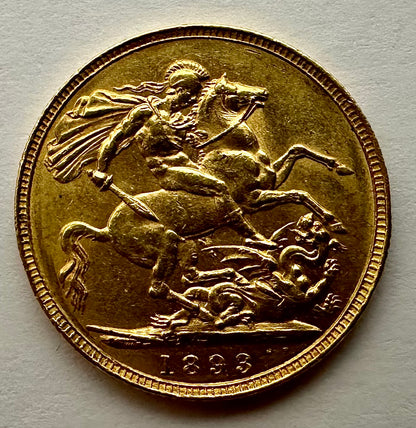 1893 Victoria Old Head Gold Full Sovereign