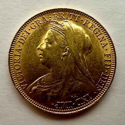 1893 Victoria Old Head Gold Full Sovereign