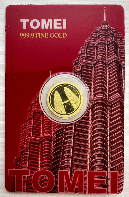 2 Gram KLCC Twin Tower 24ct Gold Coin - Assayed - Red