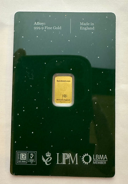 Baird Mint 1 Gram Christmas Gold Bar