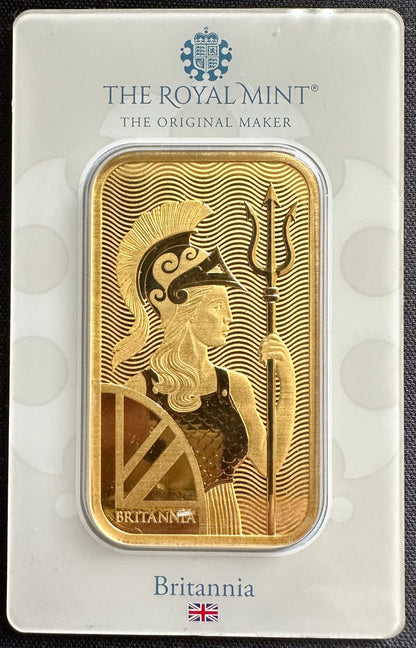 50 Gram Britannia Gold Bar - Assayed B01481