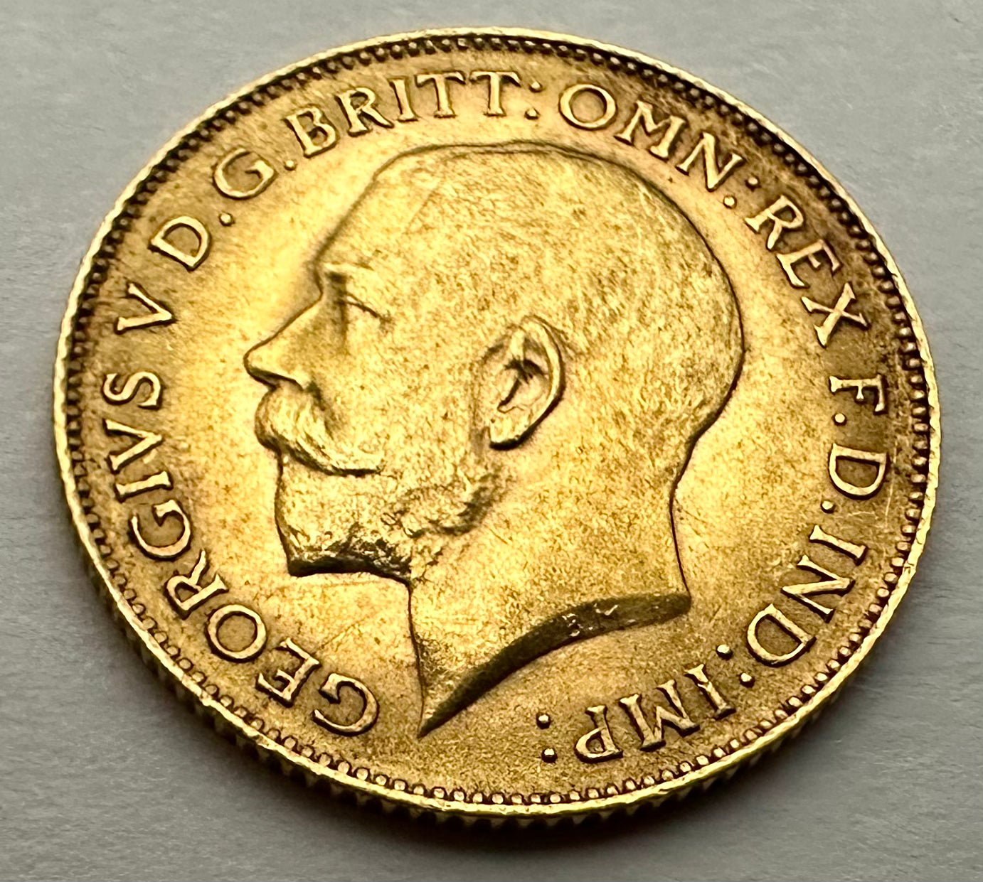 1913 Gold Half Sovereign