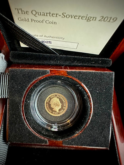 2019 Gold Proof Quarter Sovereign - Box and COA