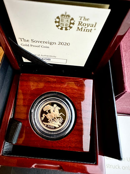 2020 Gold Proof Full Sovereign - Box and COA