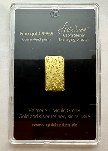 Heimerle+Meule 5 Gram Gold Bar
