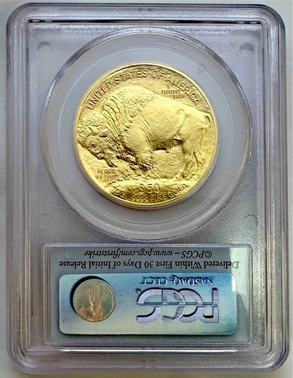 2009 1 OUNCE GOLD BUFFALO $50 - PCGS FIRST STRIKE MS70 TOP POP