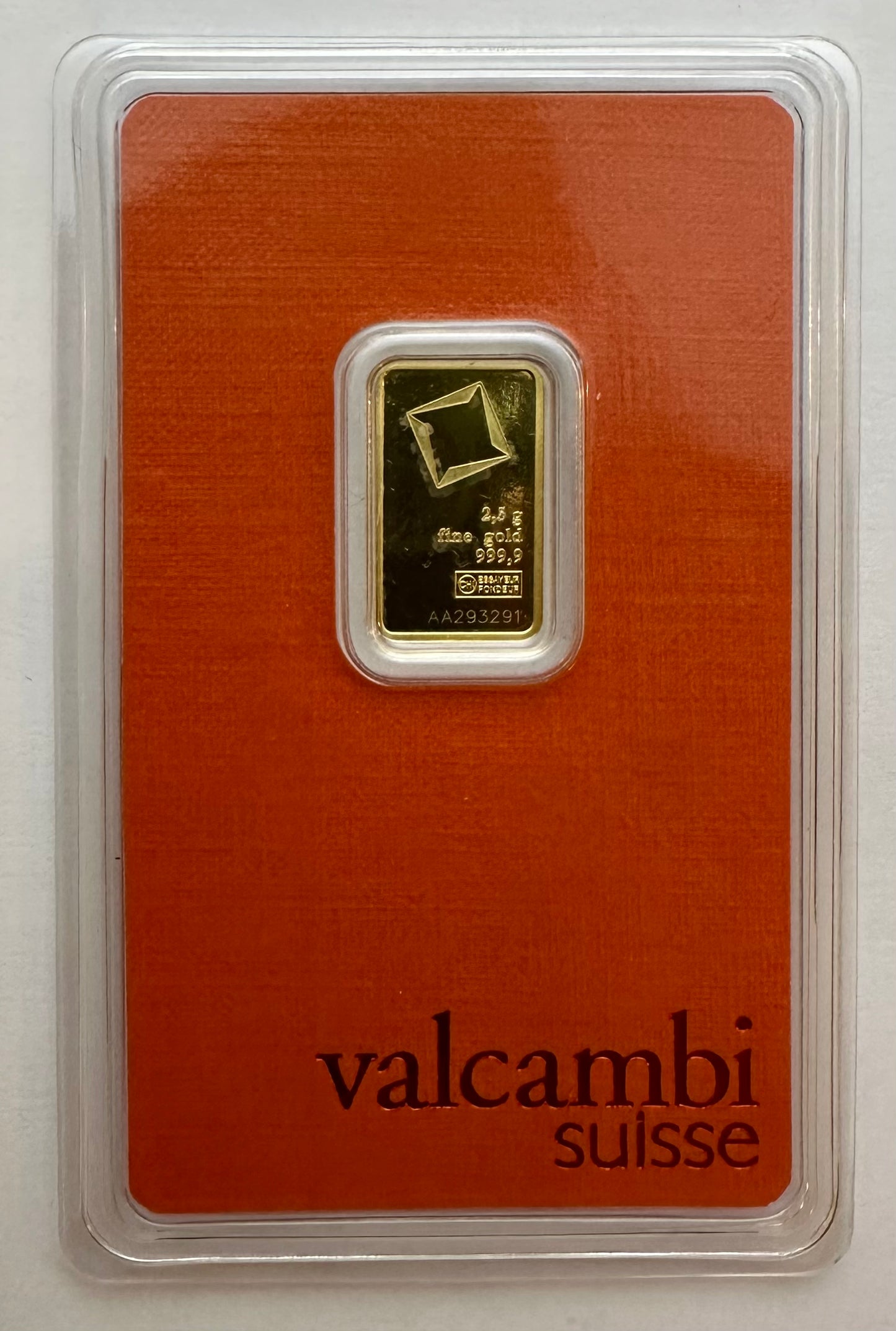 2.5 Gram Valcambi Good Bar - Assayed