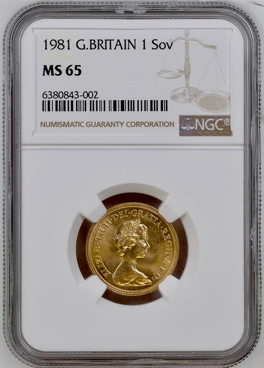 1981 Gold Sovereign MS65