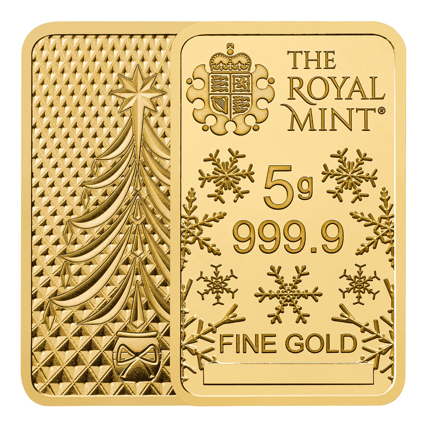 Christmas 5g Gold Bullion Minted Bar: Carded