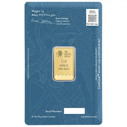 Pre-Owned The Royal Mint Britannia 5g Gold Bar