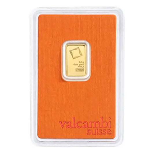 Pre-Owned Valcambi 2.5g Gold Bar (Carded)