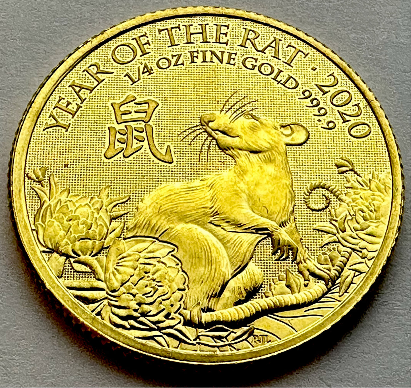 2020 Lunar Year of Rat 1/4 Ounce Gold Coin